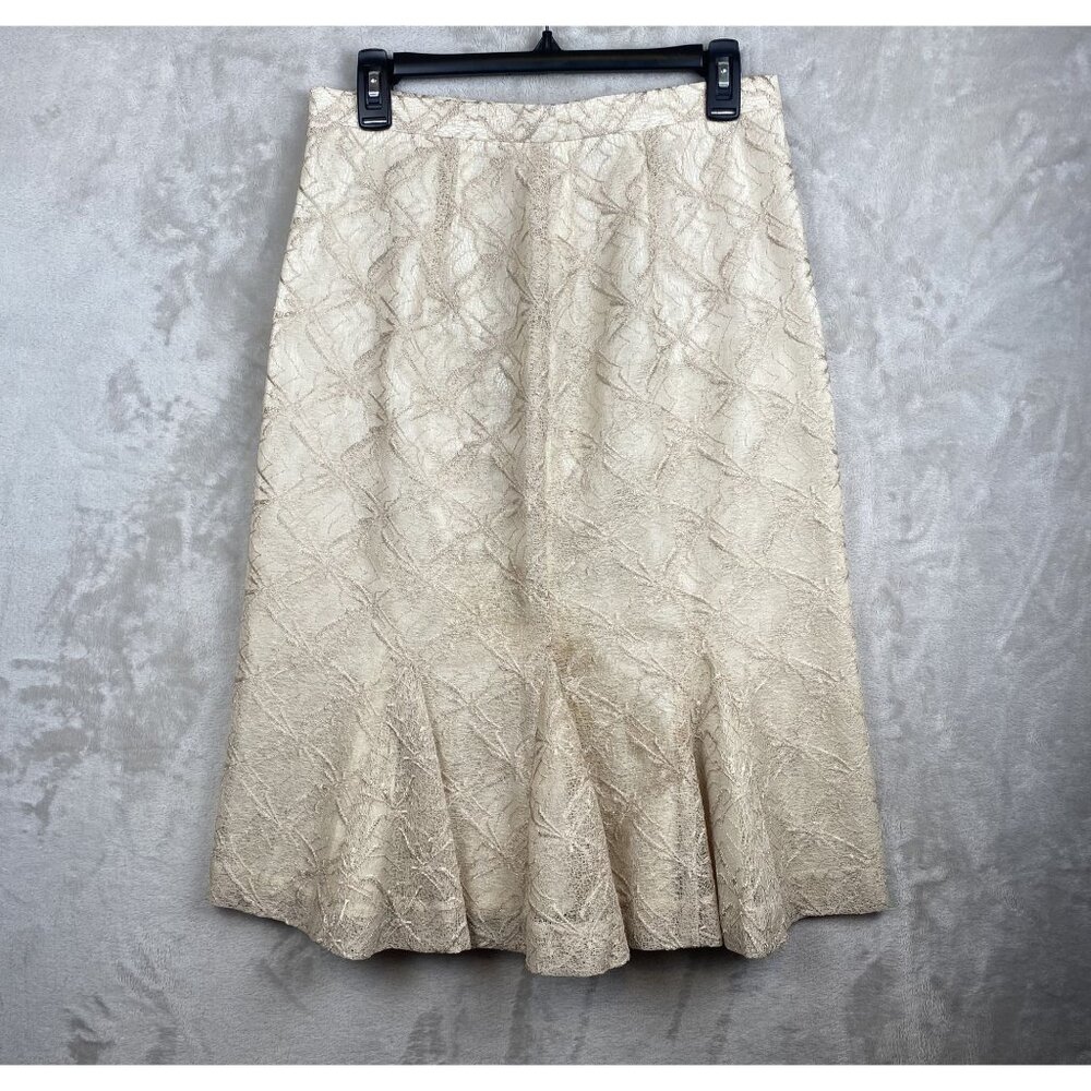 Catherine Jane San Francisco Beige Lace Flared Skirt Womens Size Medium